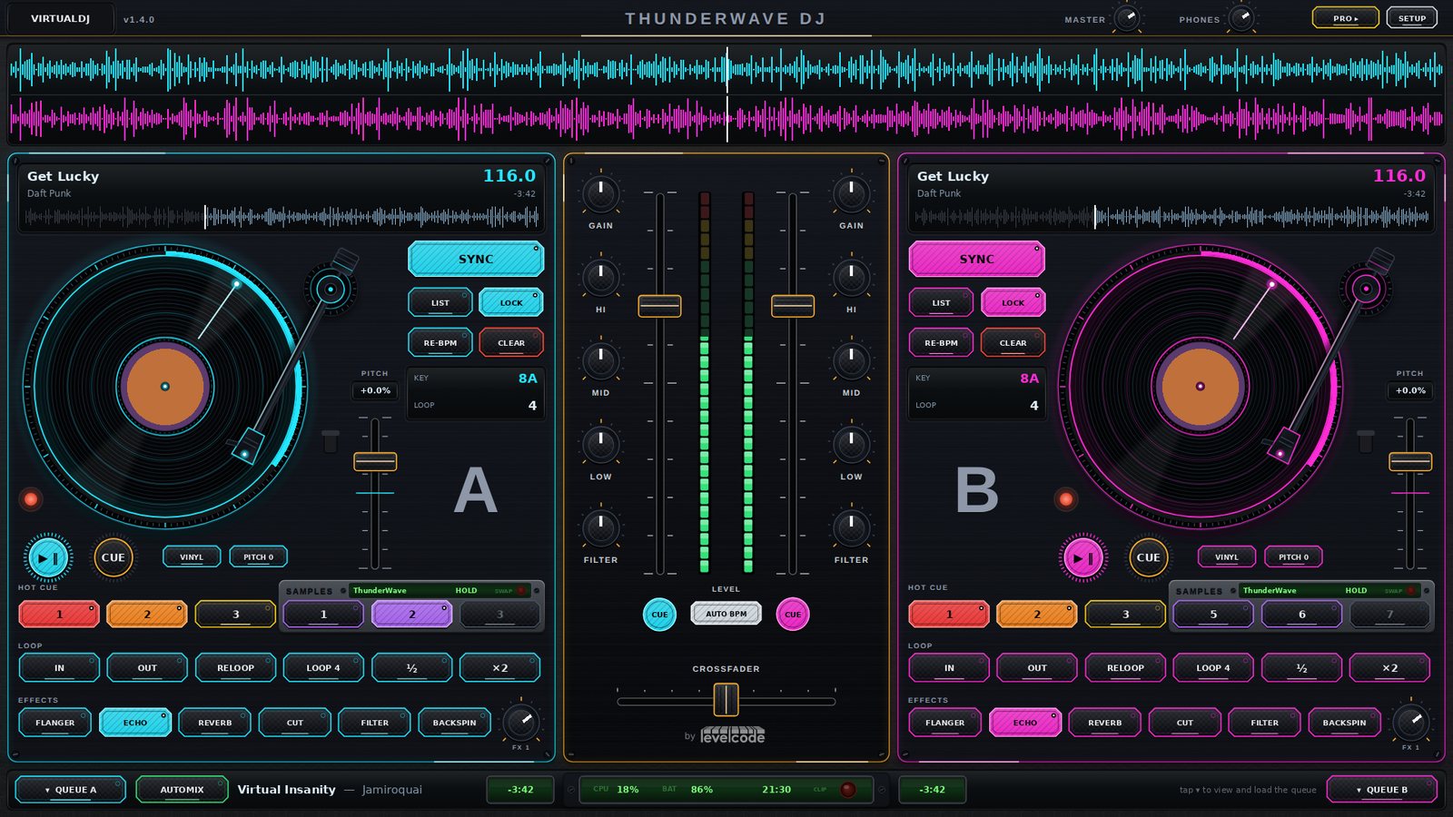 ThunderWave DJ BASE NEON