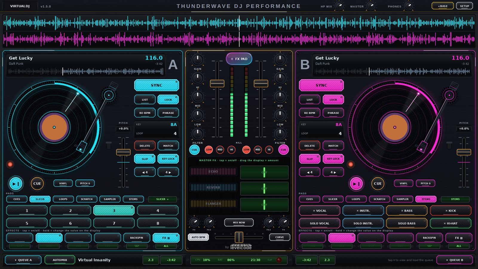 ThunderWave DJ PERFORMANCE NEON