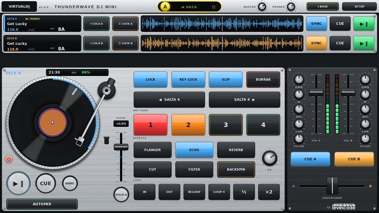 ThunderWave DJ MINI Classic en un handheld (ilustración)