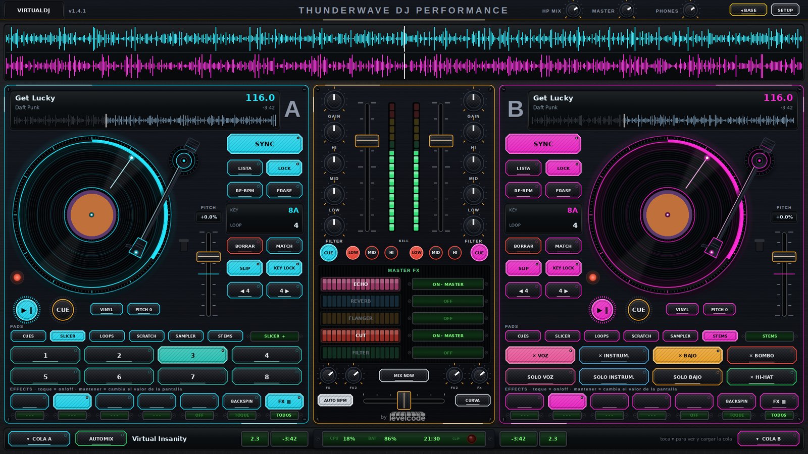 ThunderWave DJ PERFORMANCE NEON