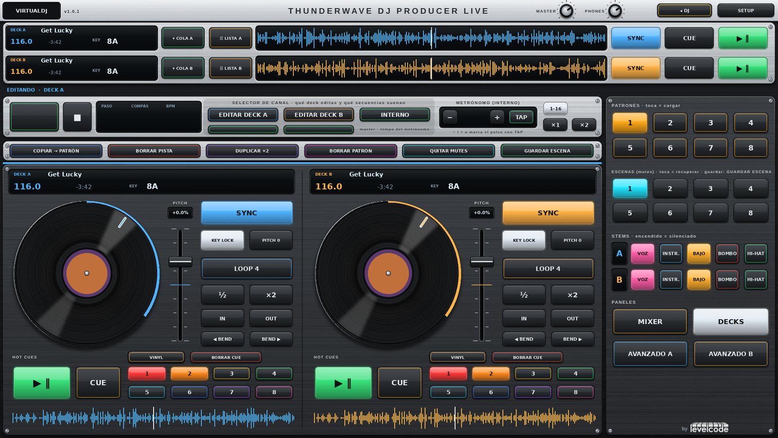 Decks al frente en ThunderWave DJ PRODUCER LIVE
